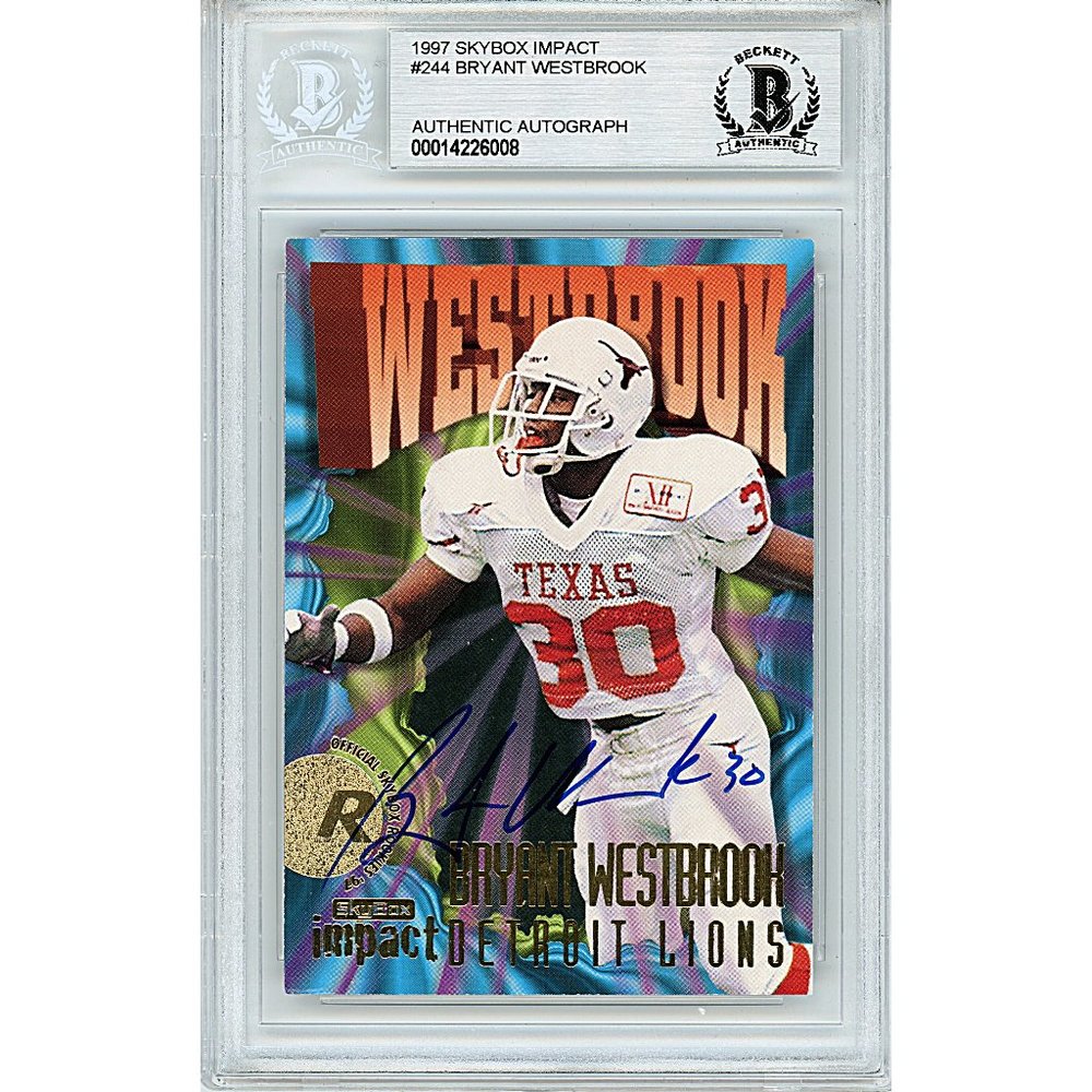 Bryant Westbrook Signed UT Longhorns 1997 Skybox Football Card Beckett Autograph